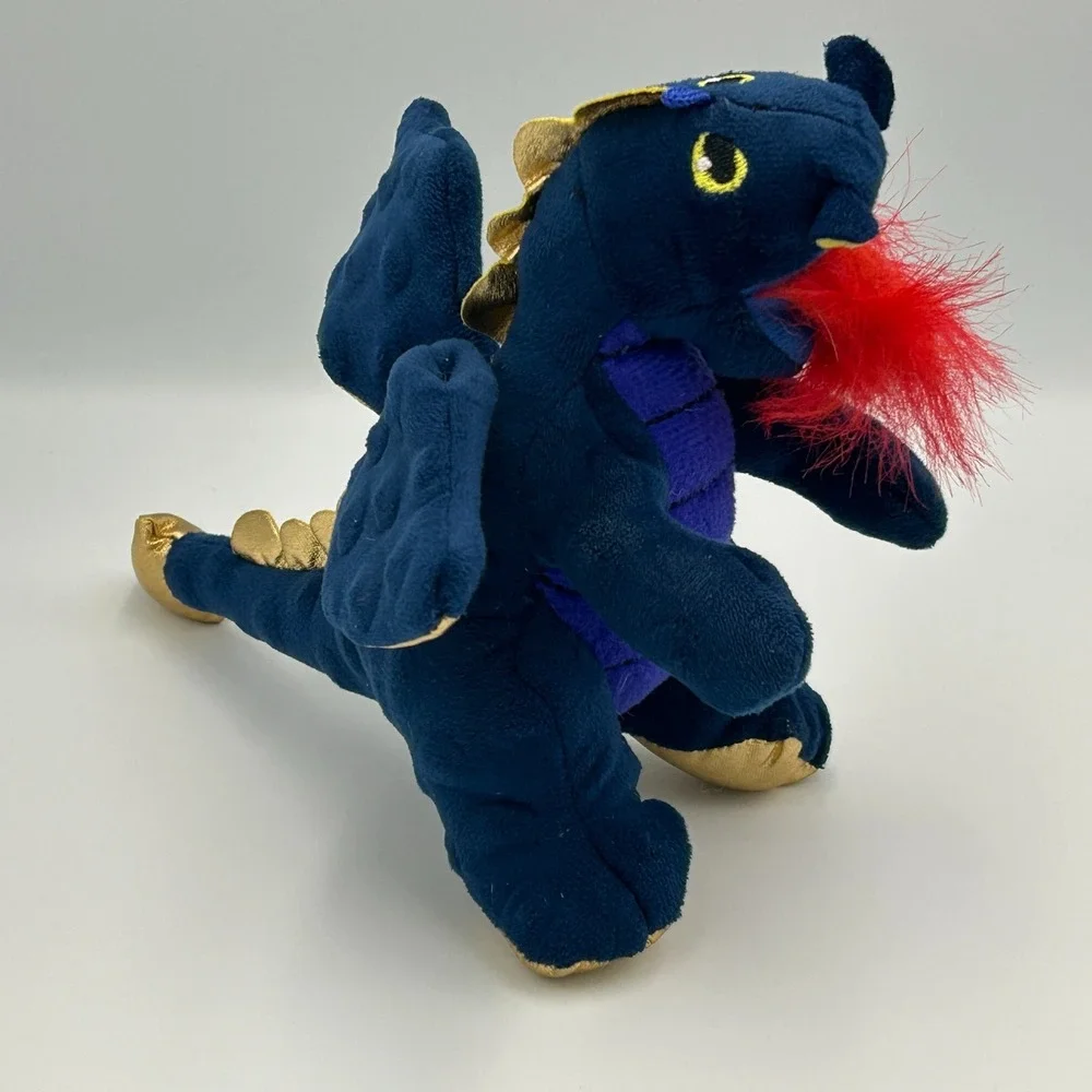 Bow Wow Pet Dog Toy Dragon Blue Squeaks‎ Cuddle Toss Fetch Crinkle Happy Dog Fun